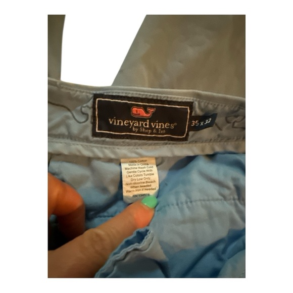 Vineyard Vines Baby Blue Slim Fit Breaker Pant By Shep and Ian Size 35x32 - Picture 4 of 4